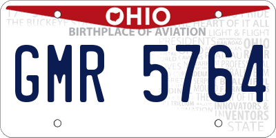OH license plate GMR5764