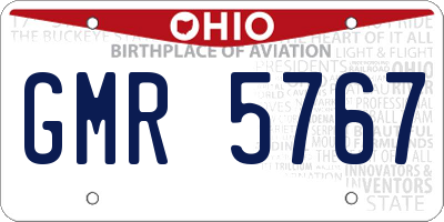 OH license plate GMR5767