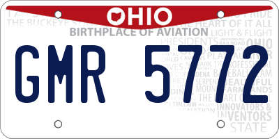 OH license plate GMR5772