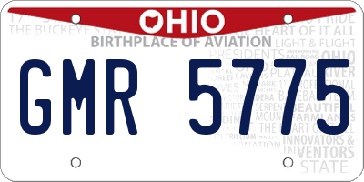 OH license plate GMR5775