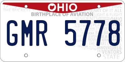 OH license plate GMR5778
