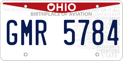 OH license plate GMR5784
