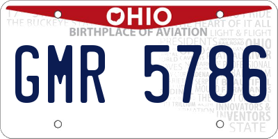 OH license plate GMR5786