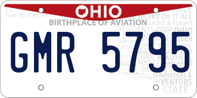 OH license plate GMR5795