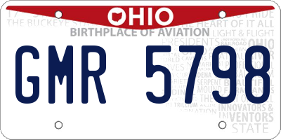 OH license plate GMR5798
