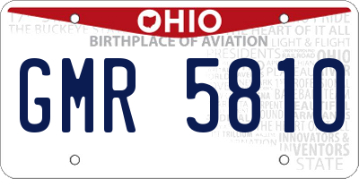 OH license plate GMR5810