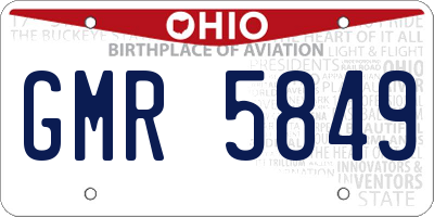 OH license plate GMR5849