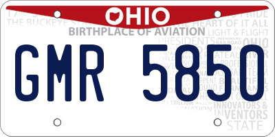 OH license plate GMR5850