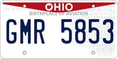 OH license plate GMR5853