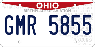OH license plate GMR5855