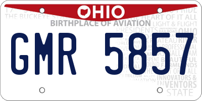 OH license plate GMR5857