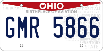 OH license plate GMR5866