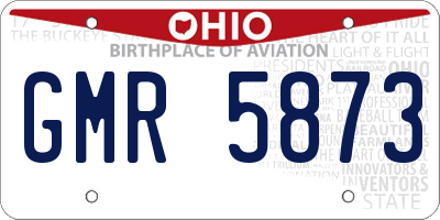 OH license plate GMR5873