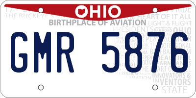 OH license plate GMR5876