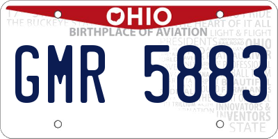 OH license plate GMR5883