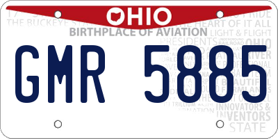 OH license plate GMR5885