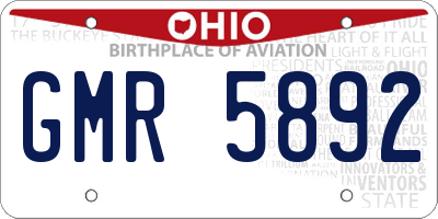 OH license plate GMR5892