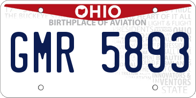 OH license plate GMR5893
