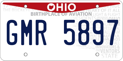 OH license plate GMR5897