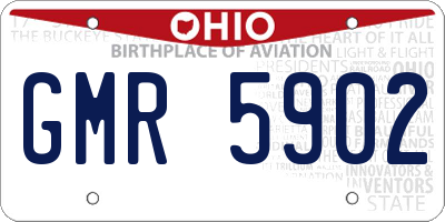 OH license plate GMR5902