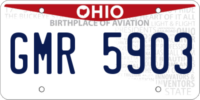 OH license plate GMR5903