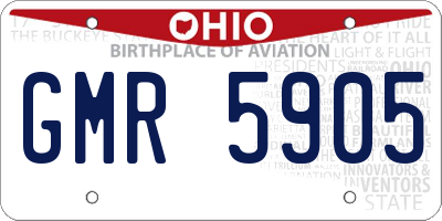 OH license plate GMR5905