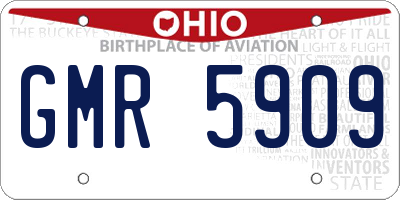 OH license plate GMR5909