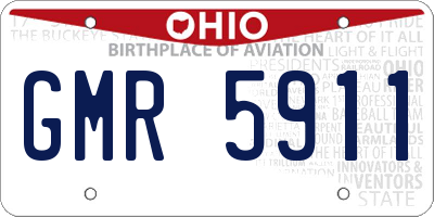 OH license plate GMR5911