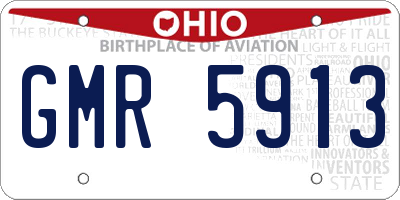 OH license plate GMR5913