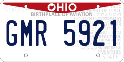 OH license plate GMR5921