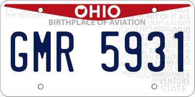 OH license plate GMR5931