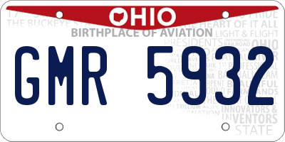 OH license plate GMR5932