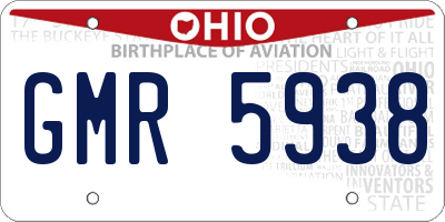 OH license plate GMR5938