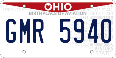 OH license plate GMR5940