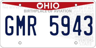 OH license plate GMR5943