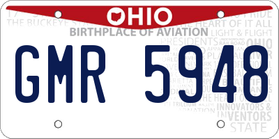 OH license plate GMR5948