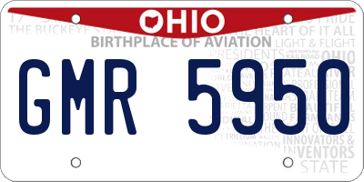 OH license plate GMR5950