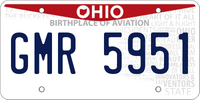 OH license plate GMR5951