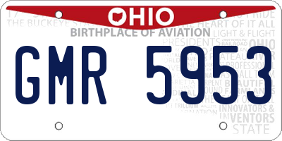 OH license plate GMR5953