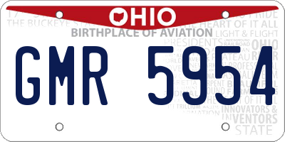 OH license plate GMR5954