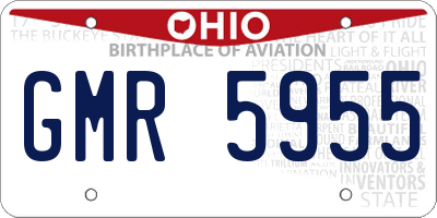 OH license plate GMR5955