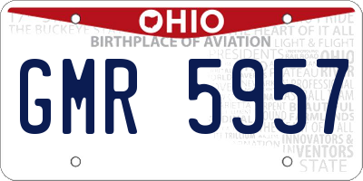 OH license plate GMR5957