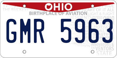 OH license plate GMR5963