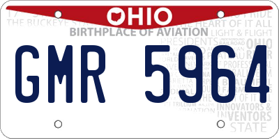 OH license plate GMR5964