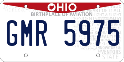 OH license plate GMR5975