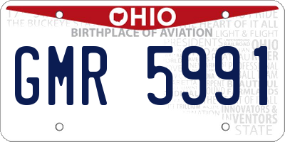 OH license plate GMR5991