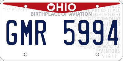 OH license plate GMR5994