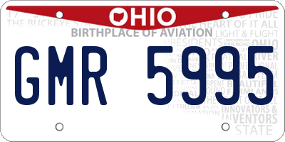 OH license plate GMR5995
