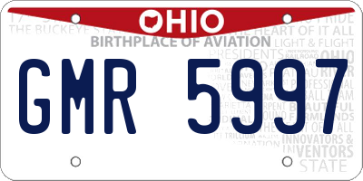 OH license plate GMR5997