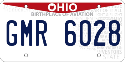 OH license plate GMR6028